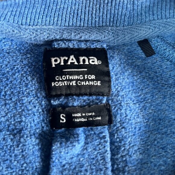 Prana Cozy Blue Sweatshirt Size S - Picture 2 of 3